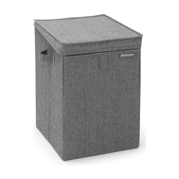 Brabantia Stackable Laundry Hamper, 9.2 Gallon (35 Liter) Pepper Black