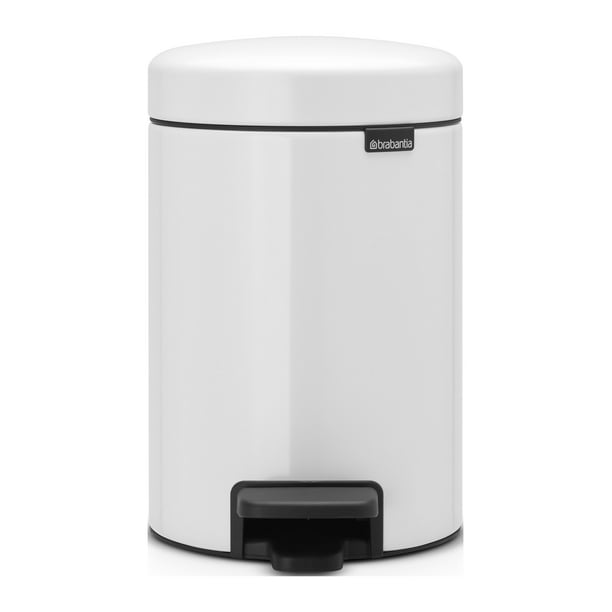 Brabantia Trash Can Newicon, 0.8 Gallon / 3L White