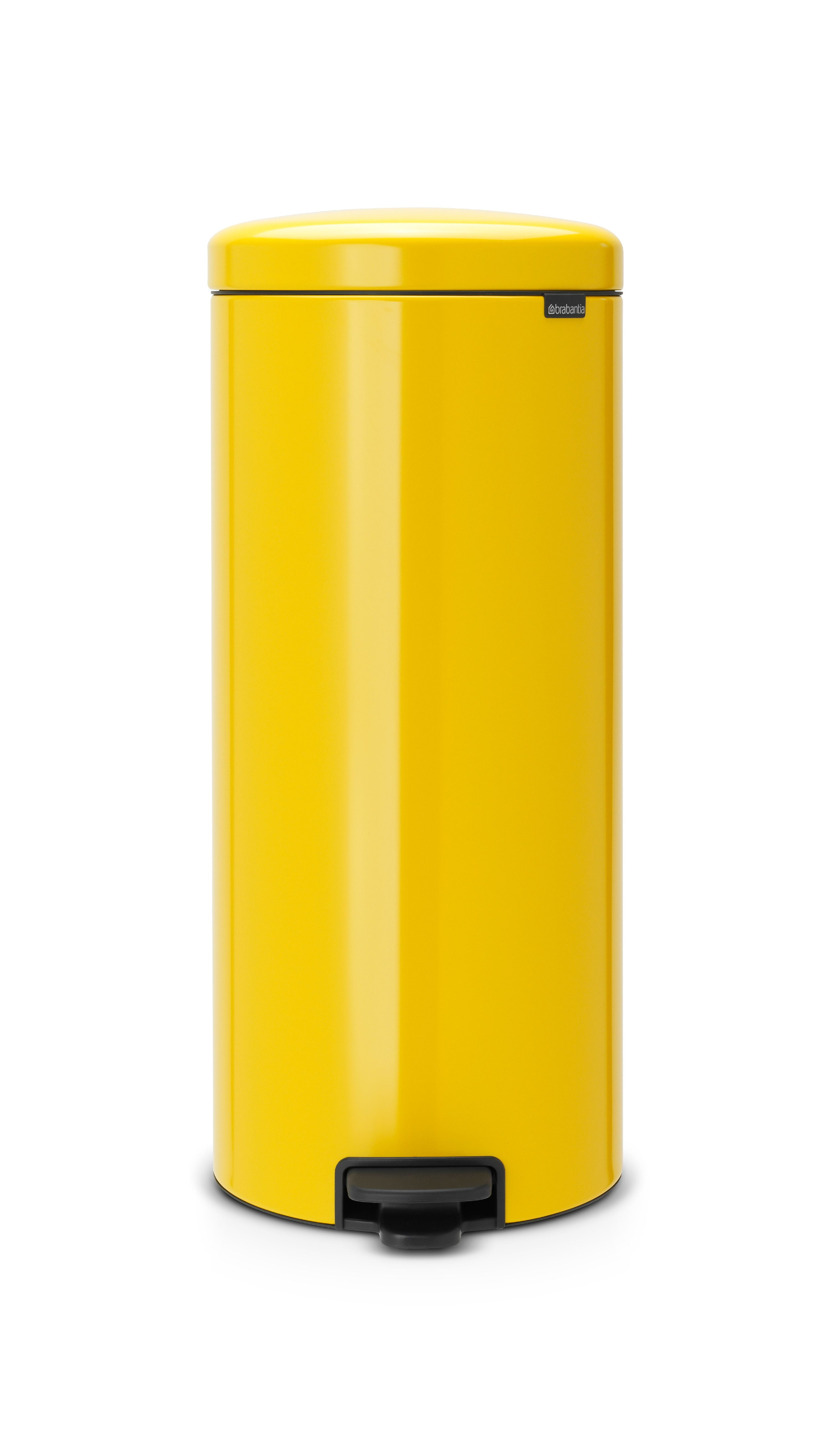 Brabantia Tall Indoor Metal Pedal Trash Can 8 Gallon 30L Daisy