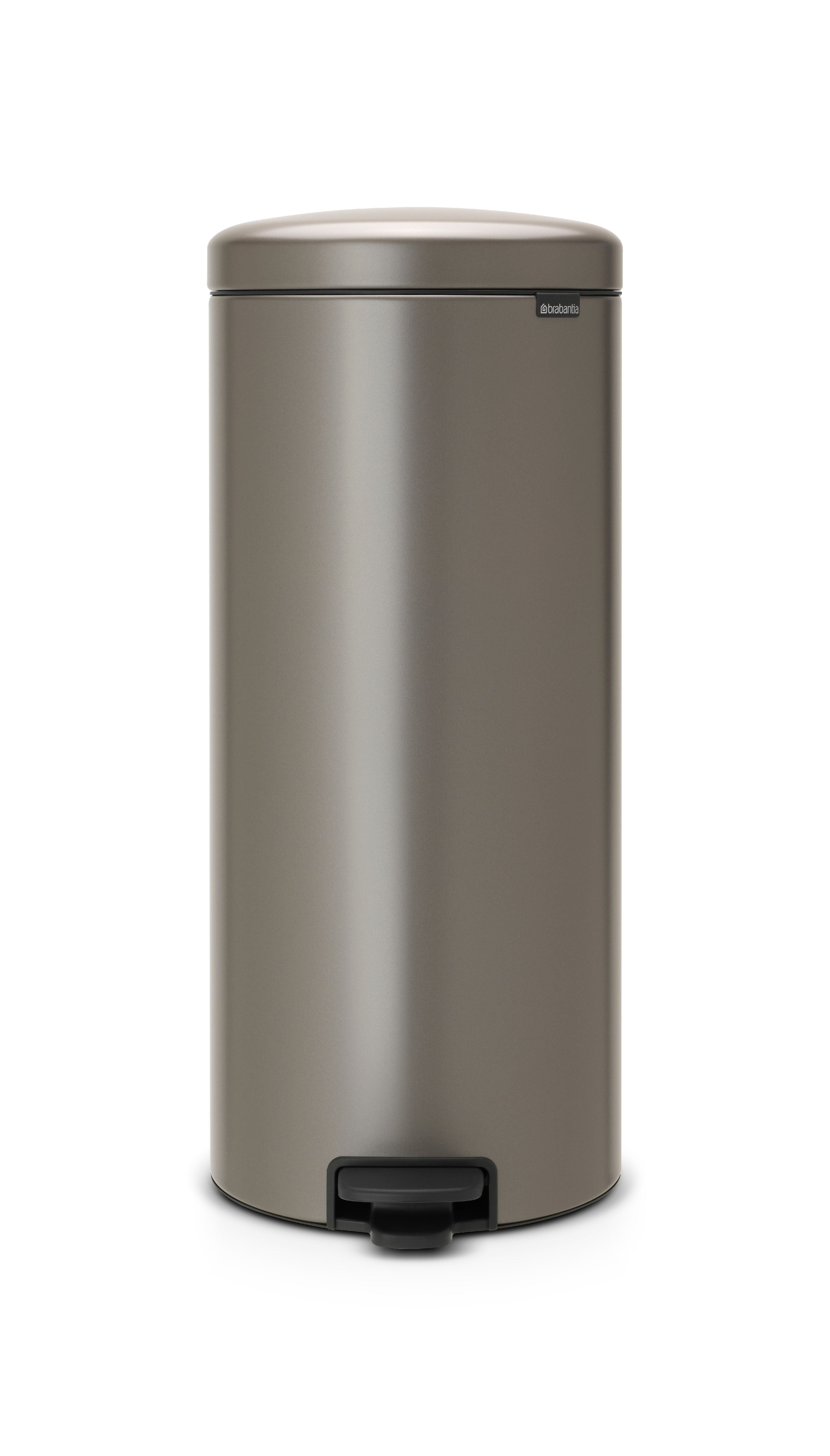 Brabantia Platinum 8 Gallon Plastic Pedal Trash Can