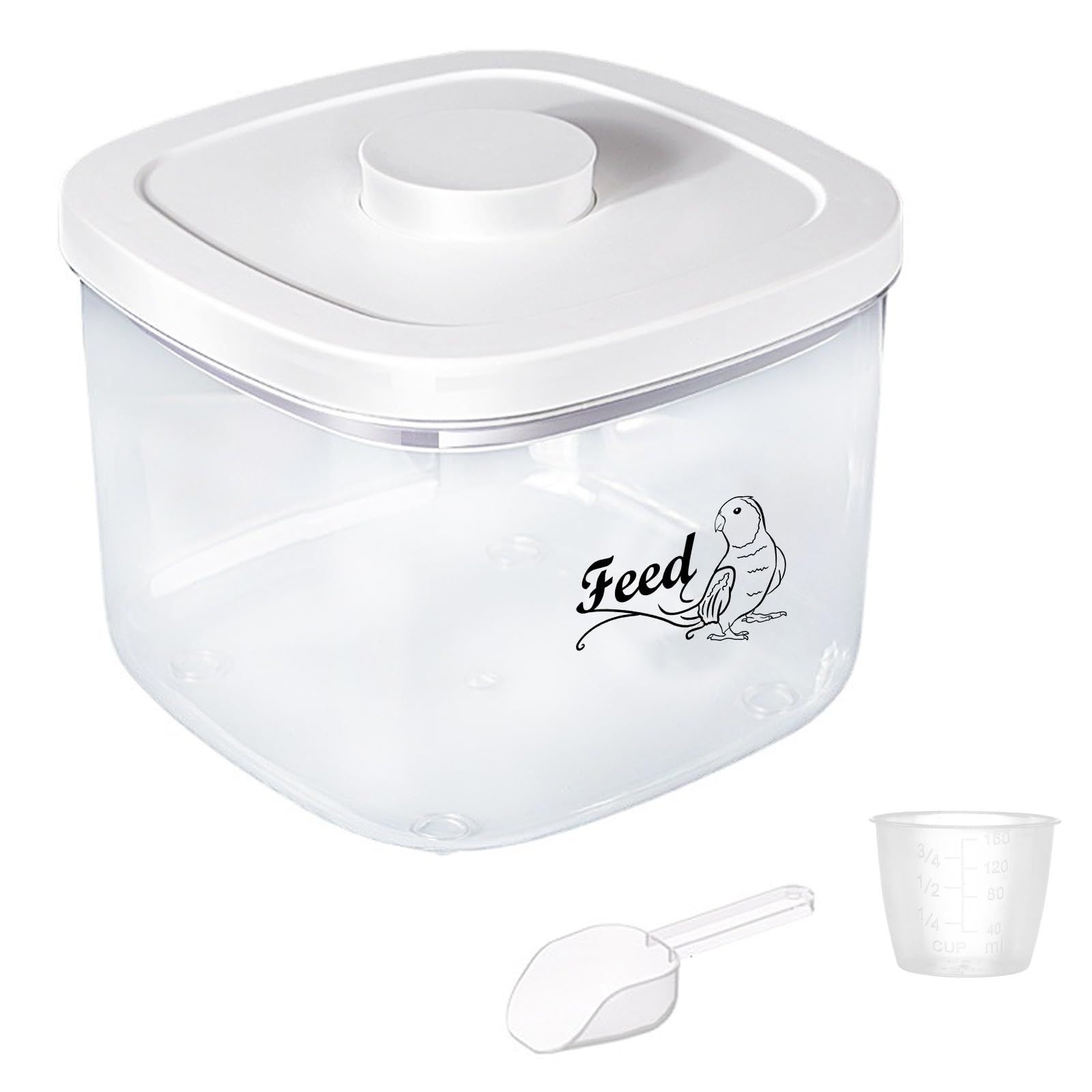 Brabtod Bird Seed Storage STF9 Container,5.28QT5L Bird Seed Container