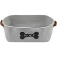thumbnail image 1 of Brabtod Cotton Rope Dog Toy Basket with Handle, Large Dog bin, Puppy Kitty Bed, Dog Toy Basket - Perfect for Carry pet Toys, Blankets, leashes, chew Toys, Diapers - Gray, 1 of 5