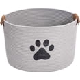 thumbnail image 1 of Brabtod Dog Toy Bin Pet Cat Toy Box Baskets in Large Stuff Storage - Perfect for Collect Toys, Grooming Stuff, Clothings, Diapers for Living Room, Playroom, Closet, Home-Gray, 1 of 6