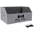 thumbnail image 1 of Brabtod Large Dog Toy Basket,Collapsible Dog Toy Bin, Trapezoid Dog Toy Box for Organizing Chew Toys, Blankets, Leashes, Treats - Dog Storage Organizer, Can be Personalized, 1 of 8