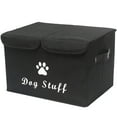 thumbnail image 1 of Brabtod Storage Baskets with Handle, Toy Basket for Dog with lid, Dog Storage Organizer Perfect for Pet Toys Living Room, Playroom, Closet, Home Organization and Storage,Black, 1 of 7