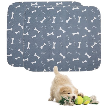 Brabtod Washable Dog Pee Pads (2pack) Pet Pee Pads for Dogs, Waterproof Whelping Pads, Reusable Dog Training Pads, Travel Pet Pee Pads Puppy Training Pads-Gray-Extra Large Sizes(48" x 35")