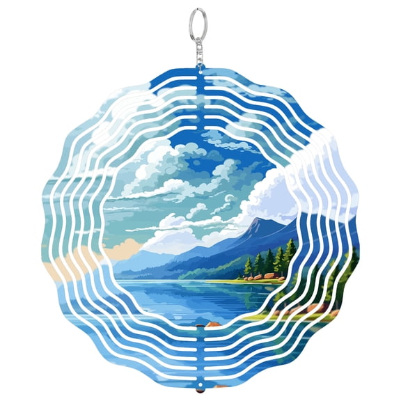 Brac Croatia Golden Horn Beach 3D Wind Spinner Stainless Steel Hanging Decor Garden Art Gift For Swimmer