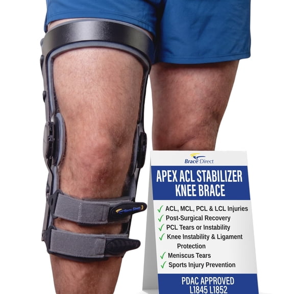 Brace Align Apex ACL Stabilizer – PDAC L1845/L1852 Approved Double Upright Knee Brace for Ligament Support