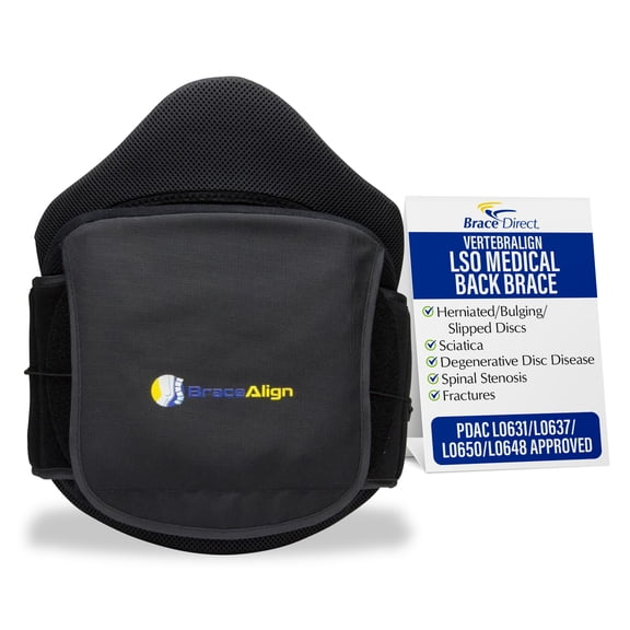 Brace Align VertebrAlign LSO Back Brace - for Lower Back Pain Relief and Recovery (L0631, L0637, L0650, L0648)