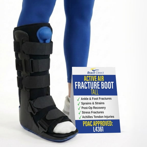 Brace Direct ActiveAir Tall Walking Boot Pneumatic Fracture Support (L4361)