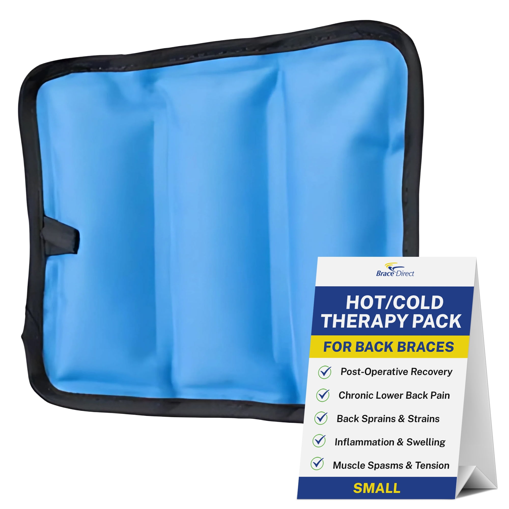 Brace Direct Back Brace Hot/Cold Therapy Pack – Small, Oval & Large – Compatible with Brace Direct & Brace Align Braces