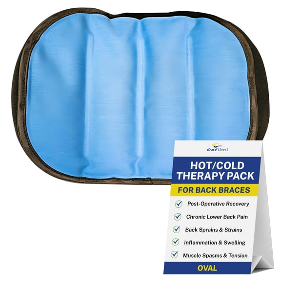 Brace Direct Back Brace Hot/Cold Therapy Pack – Small, Oval & Large – Compatible with most back supports and back braces