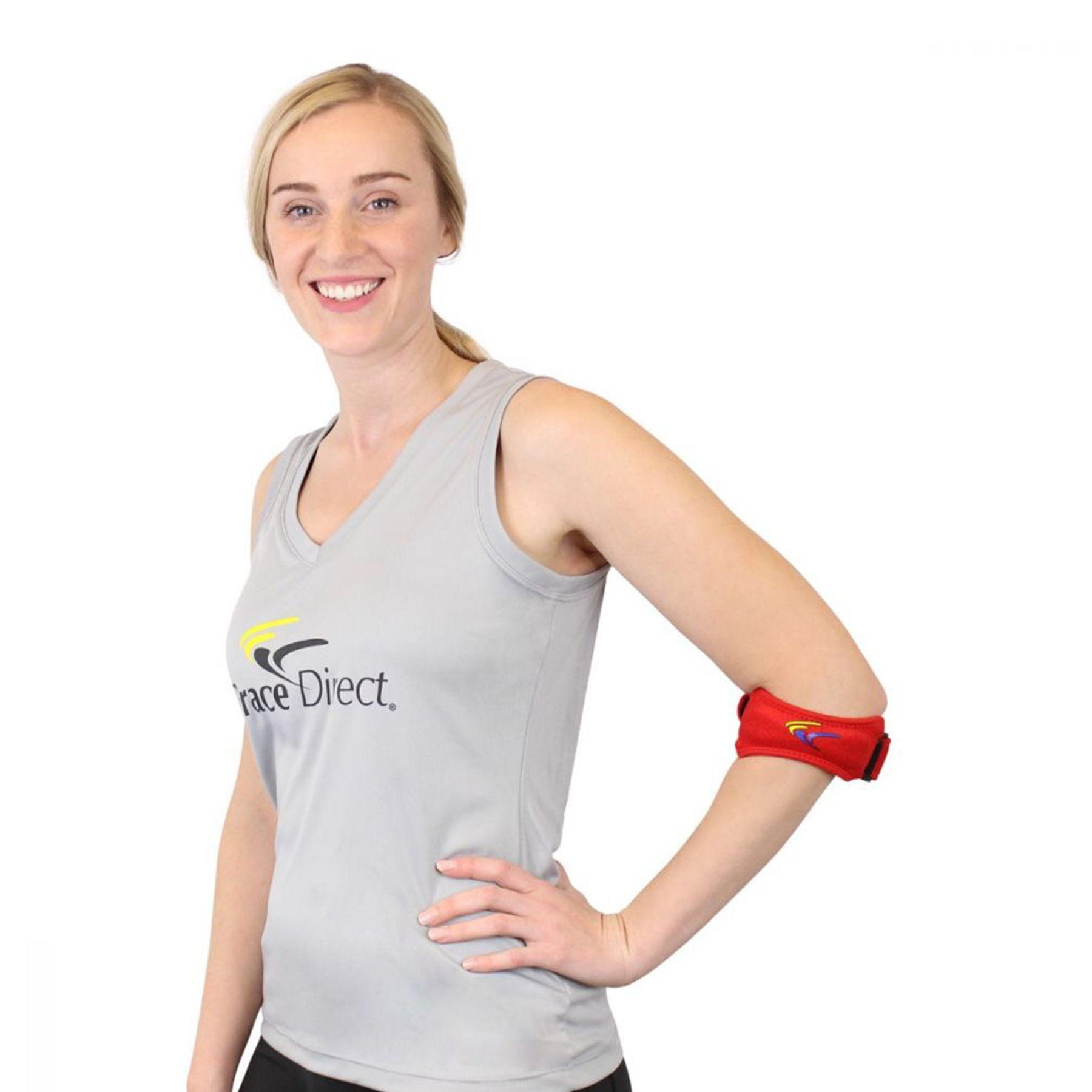 Brace Direct Compression Brace for Tennis Elbow - Adjustable Elbow Strap for Pain Relief