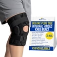 thumbnail image 1 of Brace Direct Deluxe Plus Size Internal Hinged Knee Brace | Adjustable ROM Support for Bariatric Patients Up to 8XL, 1 of 7