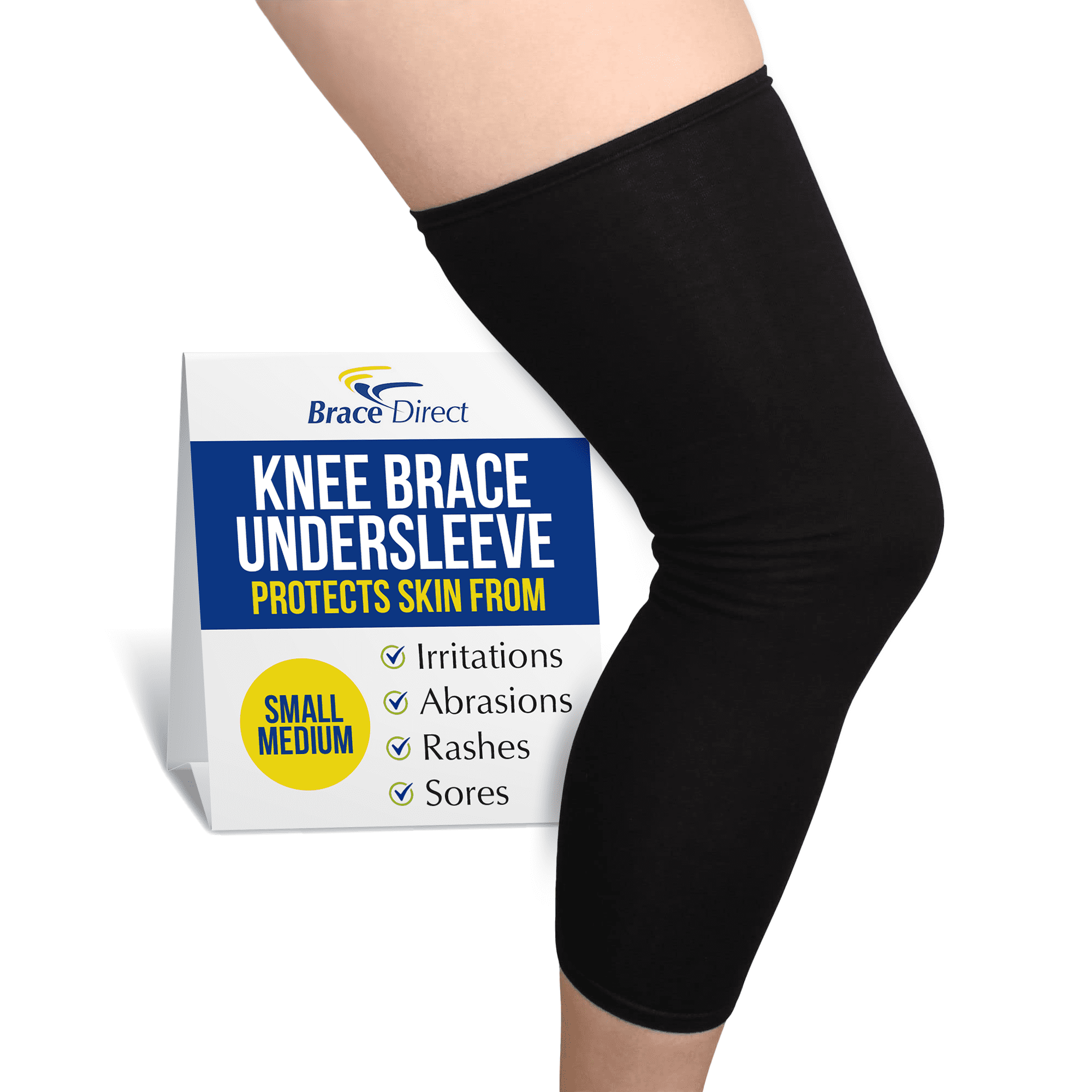 Brace Direct Knee Brace Undersleeve - Breathable Compression Sleeve for Maximum Comfort
