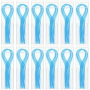 600 Pcs Dental Floss Threaders, Flexible Nylon Loop Flossing Aids for Braces, Bridges, Crowns and Dental Implants, Blue