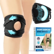 BraceAbility Patellar Tracking Knee Brace, Adjustable, Black, XS