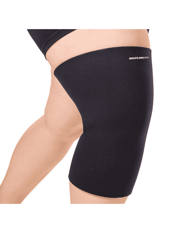 Plus Size Neoprene Knee Compression Sleeve, Black, 4XL Wide