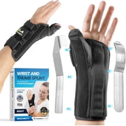 BraceAbility Thumb Spica Splint for De Quervains Tenosynovitis, Wrist and Thumb Stabilizer, L, Right