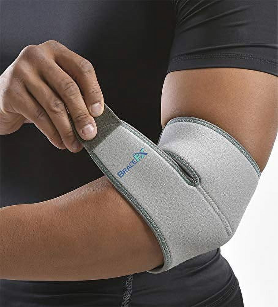BraceFX Adjustable Elbow Support, Provides Pain Relief & Protection from Tendonitis, Tennis