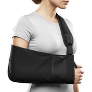 BraceUP Arm Sling for Shoulder Injury – Adjustable Support for Men and Women, One Size, Black