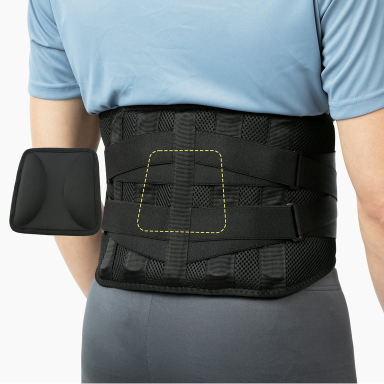 BraceUP Back Brace with lumbar Pad - Back Pain Relief for Men and Women,  Lumbar Support Belt for Sciatica Pain, Heavy Lifting, Waist Support, Lower