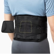 BraceUP Back Brace with Lumbar Pad   Lower Back Support Belt for Men and Women, Pain Relief for Sciatica, Lifting, and Daily Use S/M