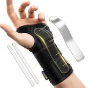BraceUP Wrist Brace for Carpal Tunnel Relief – Right Hand Stabilizer with Metal Splint(S/M, Left Hand)