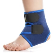 BraceUP Kids Ankle Brace for Sports with Adjustable Straps, Left Right Ankle S