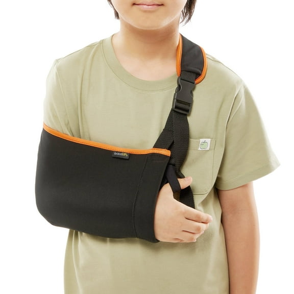 BraceUP Kids Arm Sling for Children  Adjustable Shoulder Support for 3.5 to 5 ft Tall Boys and Girls