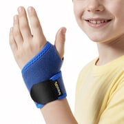BraceUP Kids Wrist Brace, Reversible Left Right Hand, Adjustable Compression