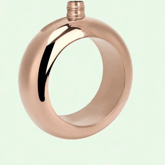 Bracelet Bangle Flask, Bright Rose Gold, Mini Bracelet Wine Bottle, Easy to Open and Close for Women, Dance Gift