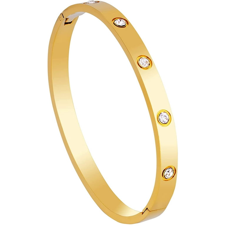 Cartier Love Bracelet Open Bangle Pink Gold [18K] No Stone Bangle Pink Gold