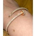 thumbnail image 1 of Bracelet Bangle Women's Round Cut 8 Ct Moissanite White 14K Yellow Gold Plated, 1 of 4