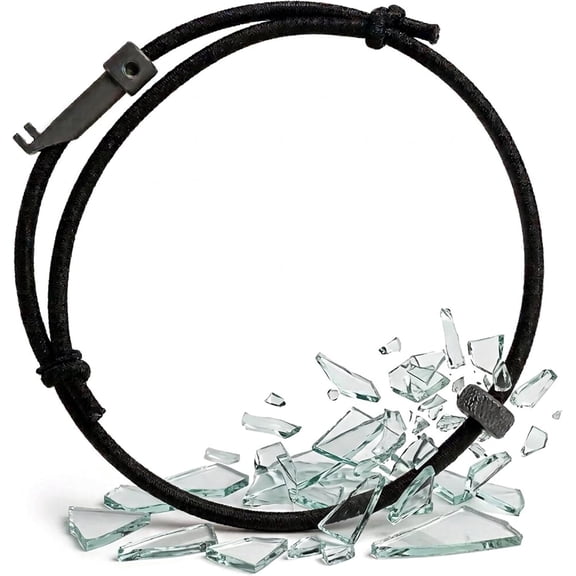 Bracelet Car Window Breaker Wrist Strap Escape Tool Tungsten Carbide Bead and Handcuff Key (AHK3) Car Emergency Self Rescue Tool Vehicle Rapid Escape Emergency Tempered Safety Glass Breaker