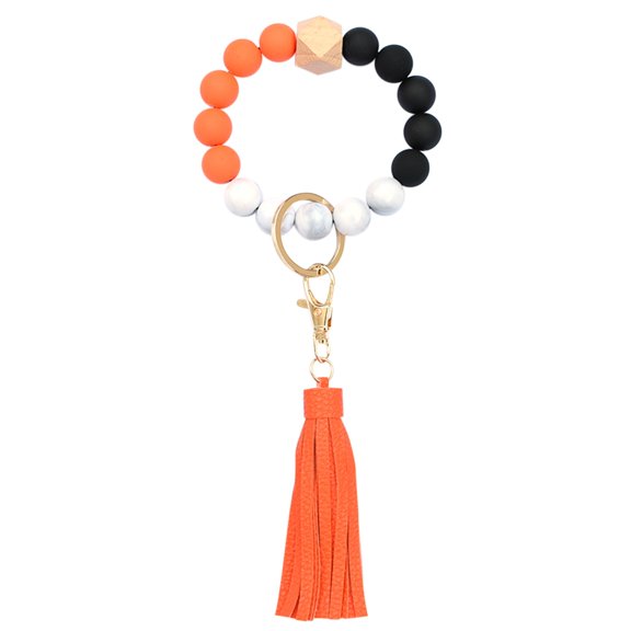 Bracelet Cute Key Bangle for Women Wristlet Beaded Key Silicone Ring SilKeychain Chains Accessories
