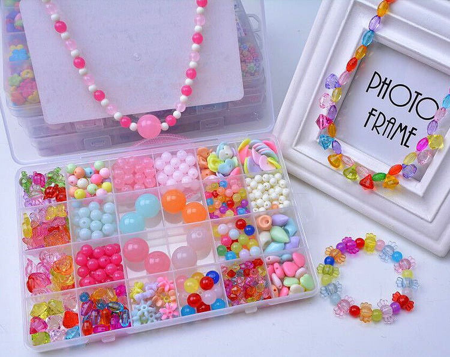 62PCS DIY Bracelet Making Kit,Charm Jewelry Making Kit with  Bracelet,Pendant, Beads,Charms and Necklace String for Bracelets Craft &  Necklace Making, for Girls Age 8-12 