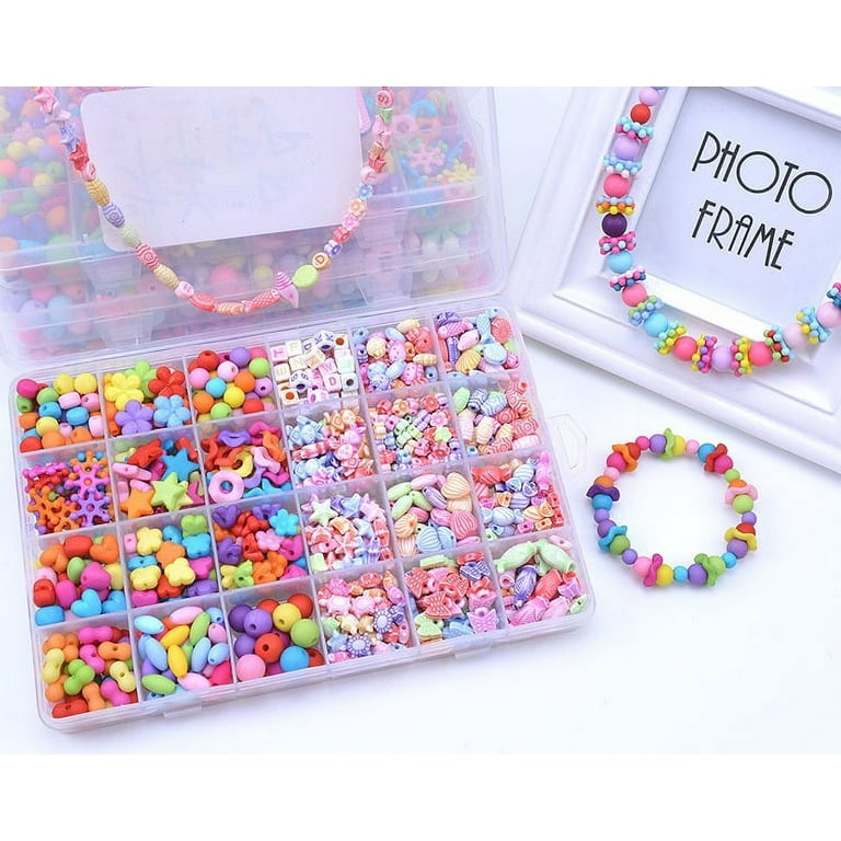 3500+ Rubber Loom Bands Colorful Loom Beads Storage Box Set with Bead/Charm/Crochet  DIY Craft Gifts for Birthday/Christmas