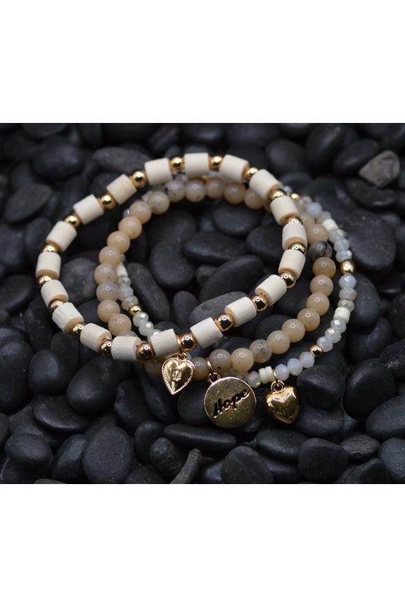 Bracelet-Eden Merry-Beaded-Hope-Gold