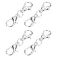 thumbnail image 1 of Bracelet Extender, 4Pcs - Double Lobster Claw Clasps Necklace Extenders, Connector Extension Clasp and Closure for DIY Making Jewelry Chain (25mm/0.98", Bright Silver), 1 of 6