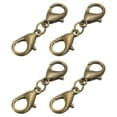thumbnail image 1 of Bracelet Extender, 4Pcs - Double Lobster Claw Clasps Necklace Extenders, Connector Extension Clasp and Closure for DIY Making Jewelry Chain (30mm/1.18", Bronze), 1 of 6