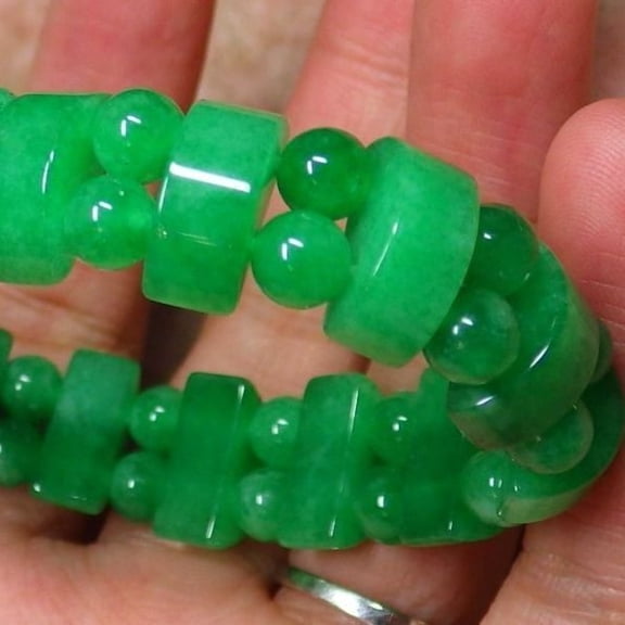 Bracelet, Full Emerald Jade Bracelet, Girlfriend Valentine's Day, Birthday Gift