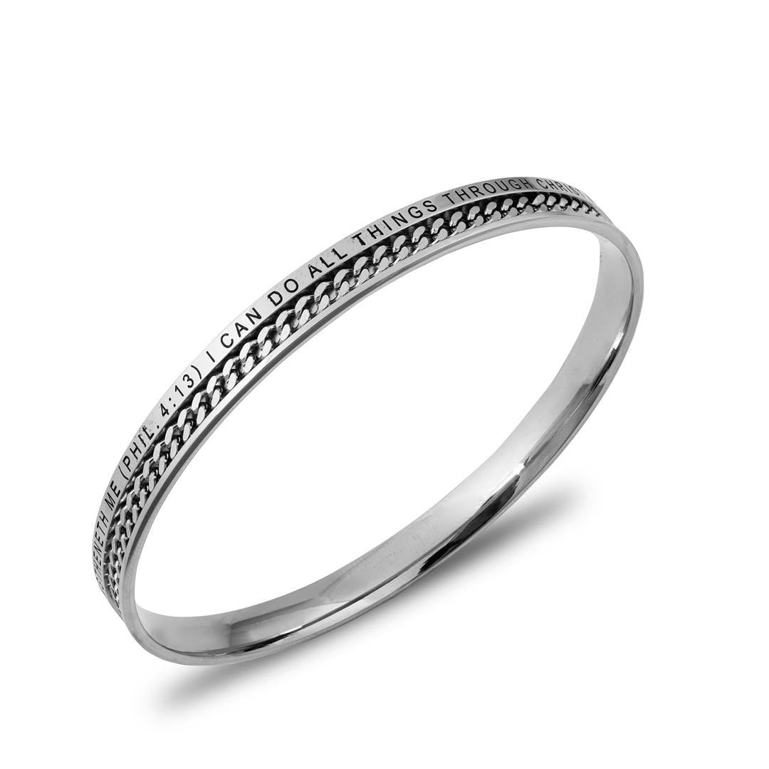 SPIRIT AND TRUTH JEWELRY Bracelet-Girl's Chain-Small-Christ My Strength (Womens) (7")