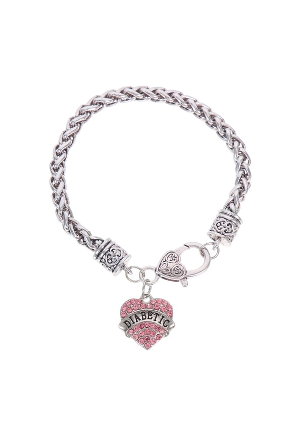 Bracelet Heart Chain Wrist Jewelry Bracelets Charm Rhinestone Pendant Diabetic Hop Hip Decorative Relationship Gifts