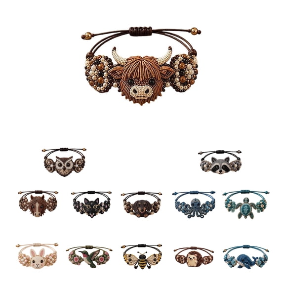 Bracelet Kit, DIY Beaded Bracelet Making Kit, 3D Beaded Animal Bracelet Craft Kit, Beginner-Friendly Beaded Bracelet Animal Making Kit, for Beginners & DIY Craft Lovers