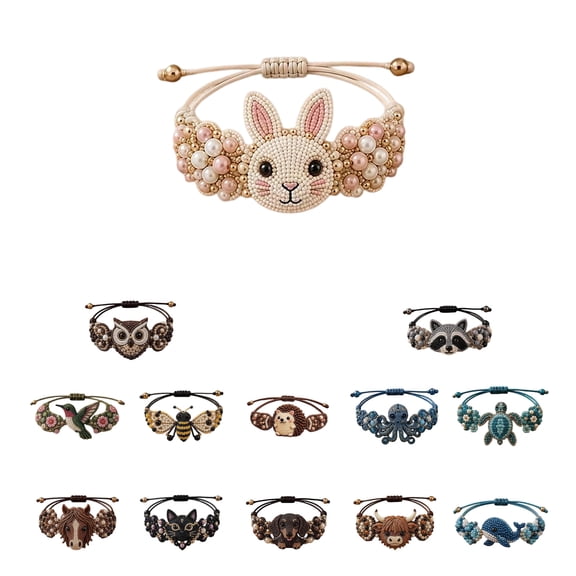 Bracelet Kit, DIY Beaded Bracelet Making Kit, 3D Beaded Animal Bracelet Craft Kit, Beginner-Friendly Beaded Bracelet Animal Making Kit, for Beginners & DIY Craft Lovers