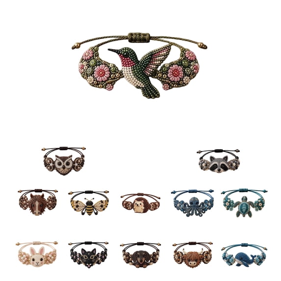 Bracelet Kit, DIY Beaded Bracelet Making Kit, 3D Beaded Animal Bracelet Craft Kit, Beginner-Friendly Beaded Bracelet Animal Making Kit, for Beginners & DIY Craft Lovers