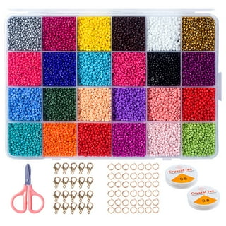 Mandala Crafts Plastic Big Pony Beads Bulk Kit with Organizer Box
