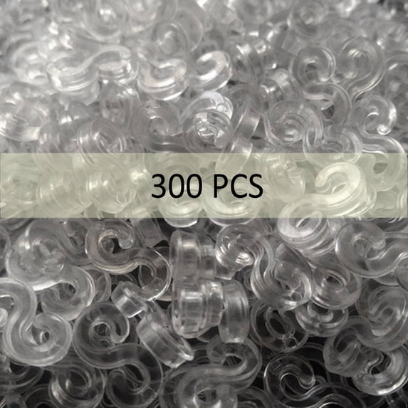 Craft Clips Cozival 300-Pack Diy Weaving Clips for Bracelet Making - Craft Buckles for Loom & Rubber Band Projects, Assorted Colors for Creative Jewelry Designs, Weaving Accessories, Clear1