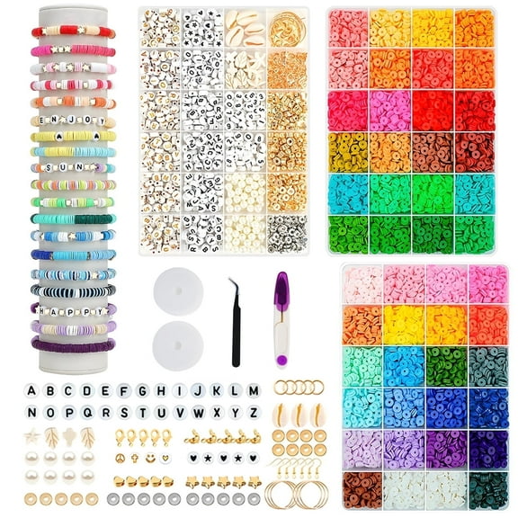 kibhous Bracelet Making Kit, 14,000Pcs 48 Colors Bracelet Making Kit ,Crafts Gift for Kids Adults, Jewelry Making Supplies